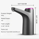 Distribuidor de Água Portátil de 5 Galões - Bomba de Água USB Recarregável para Água Potável de 2 a 5 Galões
