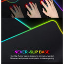 Mouse Pad Gamer Iluminado led Rgb Grande 80 cm por 30 com Mousepad gamer Led com em volta superficie speed para jogos