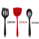 Kit Espatula Aberta + Espatula Fechada + Espatula Redonda.Utensilios de Cozinha Silicone Cabo Silicone 3 Unidades