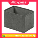 Organizador de Gaveta e Armário em Caixa Dobrável de Tecido com Divisórias para Roupas Íntimas, Sutiãs, Meias, Lingerie, Uso Multipropósito