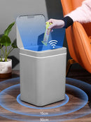 DO BRASIL - 16L Lixeira Sensor Automático Toque Movimento Inteligente Banheiro Cozinha Quarto Impermeável Resistente