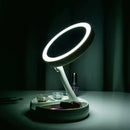Espelho de Maquiagem com LED Portátil Luz Ajustável Aumento 10x Para Mesa e Bancada Profissional USB Recarregável Design para Sobrancelha