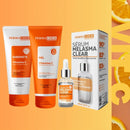 Kit 3 Cuidados com a Pele Vitamina C – Clareador Dermachem: Sérum Clear Melasma, Gel Facial Anti-idade e Sabonete Facial Vitamina C