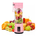 Liquidificador de Vidro Portátil Recarregável 380ml com 6 Lâminas para Suco, Shake e Vitaminas, Conjunto com 6 Unidades