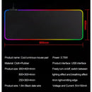 Mouse Pad Gamer Iluminado led Rgb Grande 80 cm por 30 com Mousepad gamer Led com em volta superficie speed para jogos