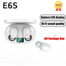Fones de Ouvido Sem Fio E6S – Bluetooth TWS  Fones de Ouvido Sem Fio com Cancelamento de Ruído e Microfone Integrado