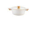 Conjunto de Panelas Brinox Ceramic Life Nordic com Revestimento Cerâmico Creme 5 Peças