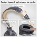 Oneodio Pro 10 Fones de Ouvido com Fio Fone de Ouvido Hi-Res Áudio com Fio Headset Estéreo Profissional DJ com Microfone Over Ear Fone de Estúdio