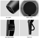 Secador de Cabelo 2200W Profissional Potente Aquecimento Rápido Ajuste Quente e Frio Secador de Ar Iônico com Coletor de Ar