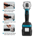 Chave de Impacto Elétrica Brushless Gisam 520N·M, Sem Fio, 1/2 Polegada, Compatível com Bateria Makita 18V, Ferramenta Elétrica para Parafusos