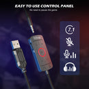 Headset Gamer FIFINE H9 com Som Surround 7.1, Controle de Volume e Interruptor de Mudo, Interface 3,5 mm ou USB para PC/Mac/PS4/PS5/Xbox
