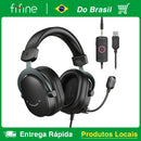 Headset Gamer FIFINE H9 com Som Surround 7.1, Controle de Volume e Interruptor de Mudo, Interface 3,5 mm ou USB para PC/Mac/PS4/PS5/Xbox