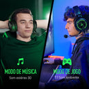 EKSA StarEngine Pro Headset Gamer 7.1 com Fio Over Ear Fones de Ouvido com Microfone com Cancelamento de Ruído ENC para PC/PS4/PS5/Xbox