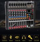 VEDO Mixer de áudio profissional portátil de 8 canais, console de mixagem de som com interface USB, MP3 digital, entrada para computador e gravação de áudio