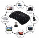 Mini teclado USB com LED e touchpad para smart TV, PC e PS3