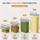 Conjuntos de 15 Peças de Potes para Armazenamento de Alimentos, Caixas Organizadoras de Cozinha com Tampas, Potes para Geladeira e Frascos Vedados