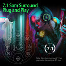 EKSA StarEngine Pro Headset Gamer 7.1 com Fio Over Ear Fones de Ouvido com Microfone com Cancelamento de Ruído ENC para PC/PS4/PS5/Xbox