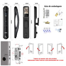 Fechadura Eletrônica Facial XSDTS Wifi, Biométrica, Impressão Digital, Fechadura Inteligente para Porta, Senha, Reconhecimento Facial 3D, Câmera, Fechadura Eletrônica