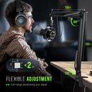 FIFINE K688CT Microfone Dinâmico USB/XLR com Braço Articulado para Gravação e Podcast, Microfone USB para Streaming com Controle de Ganho e Toque para Mudo