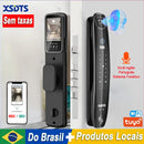 Fechadura Eletrônica Facial XSDTS Wifi, Biométrica, Impressão Digital, Fechadura Inteligente para Porta, Senha, Reconhecimento Facial 3D, Câmera, Fechadura Eletrônica