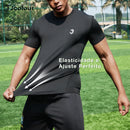 Camiseta Esportiva Masculina, Respirável e Elástica, Camiseta Esportiva de Secagem Rápida, Uniforme para Jogos de Futebol