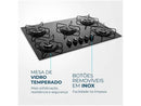 Cooktop 5 Bocas Mondial a Gás GLP Preto - Bivolt