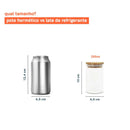 Set of 6 Glass Airtight Pots Bamboo Lid-250 Ml Oikos