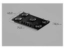 Cooktop 5 Bocas Preto Continental a Gás GLP KC5GR - Bivolt