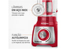 Liquidificador Mondial L-1200 RI Turbo – 12 Velocidades, 1200W, Vermelho, 220V