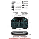 Mini teclado USB com LED e touchpad para smart TV, PC e PS3