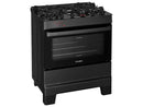 Fogão Esmaltec 5 Bocas Preto com Mesa de Vidro, Tampo de Vidro Ideal - Bivolt