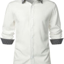 Camisa Masculina Casual de Manga Longa com Blocos de Cor e Estampa Xadrez