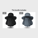 Chapéu Bucket com Proteção Solar e Máscara Removível