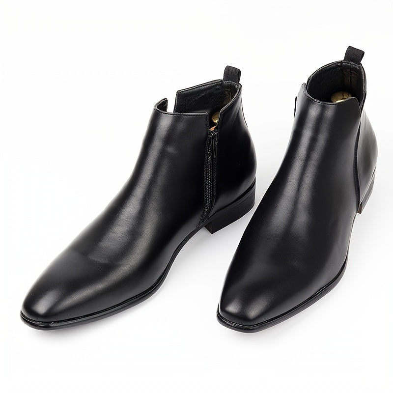 Botas Chelsea masculinas com zíper fashion