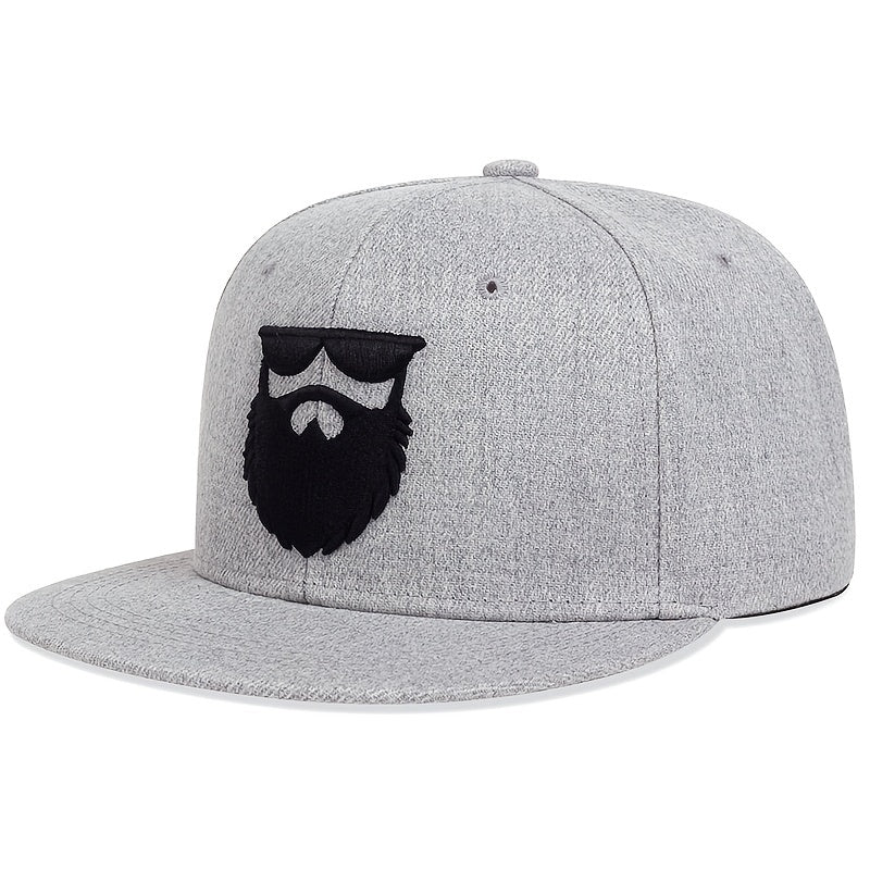 Boné Masculino Casual com Bordado de Barba