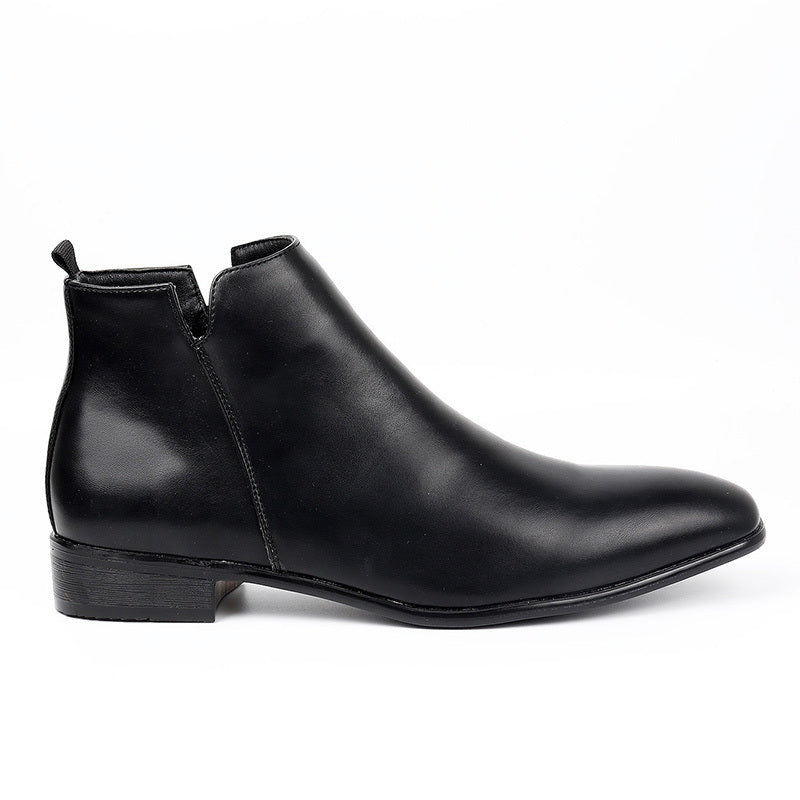 Botas Chelsea masculinas com zíper fashion