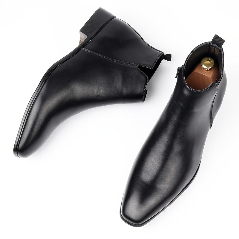 Botas Chelsea masculinas com zíper fashion