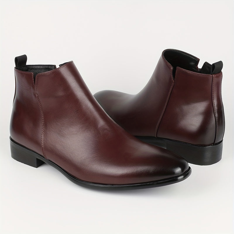 Botas Chelsea masculinas com zíper fashion
