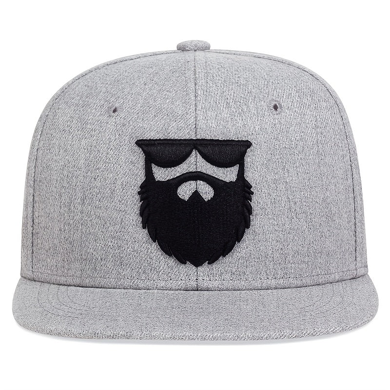 Boné Masculino Casual com Bordado de Barba