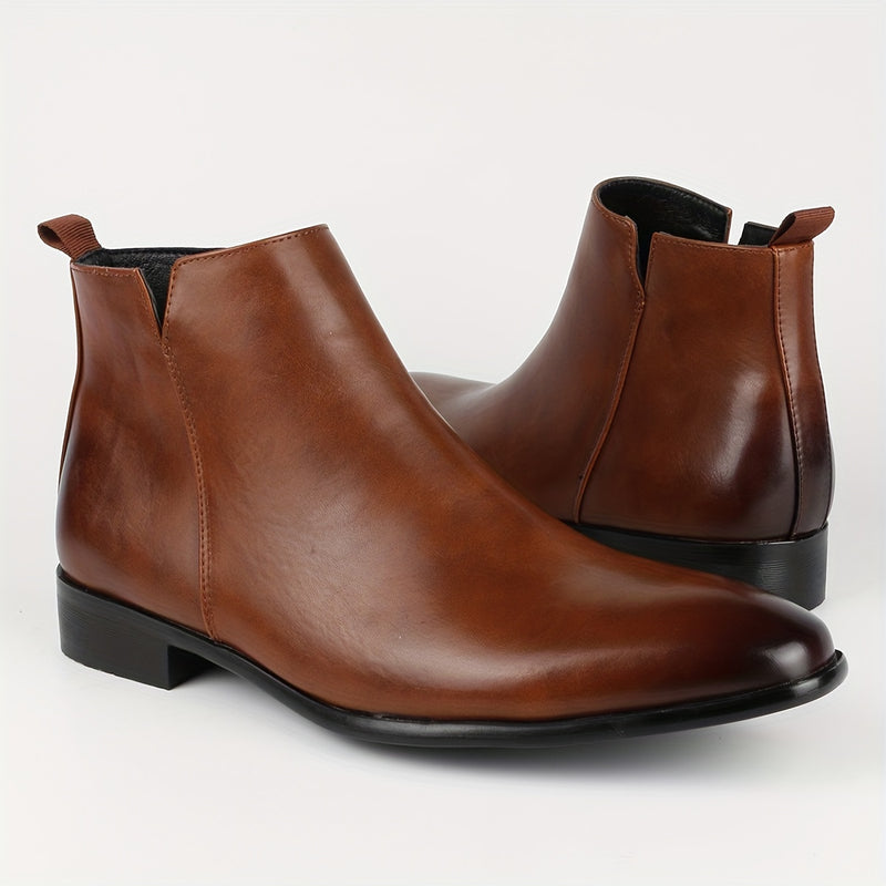 Botas Chelsea masculinas com zíper fashion
