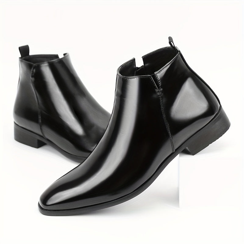 Botas Chelsea masculinas com zíper fashion