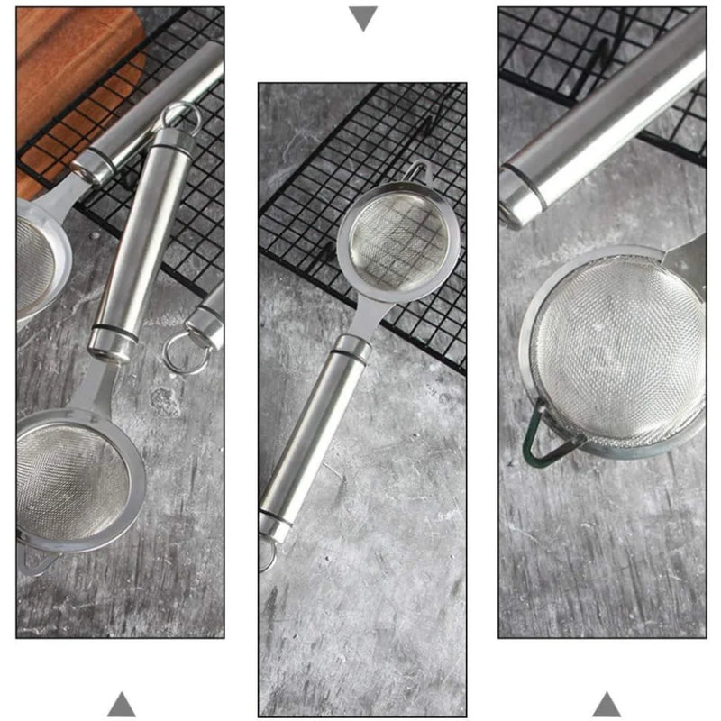 Kit de até 3 Peneiras Inox Acessório e Utensílio de Cozinha