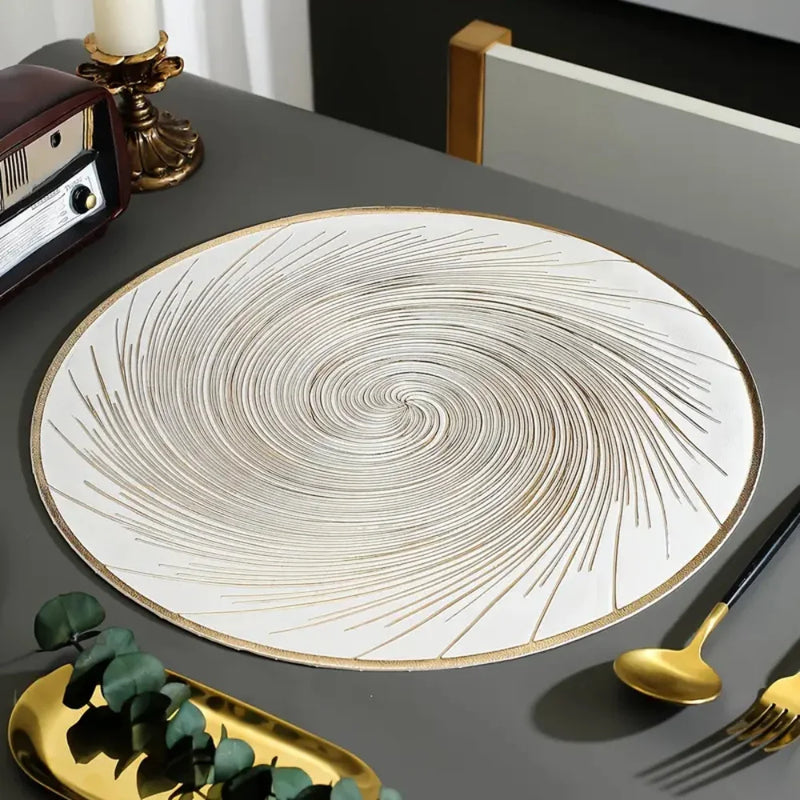 Conjunto de Peças de Jogos Americanos de Tecido Impermeável Poliéster Antideslizante para Mesa de Jantar e Cozinha