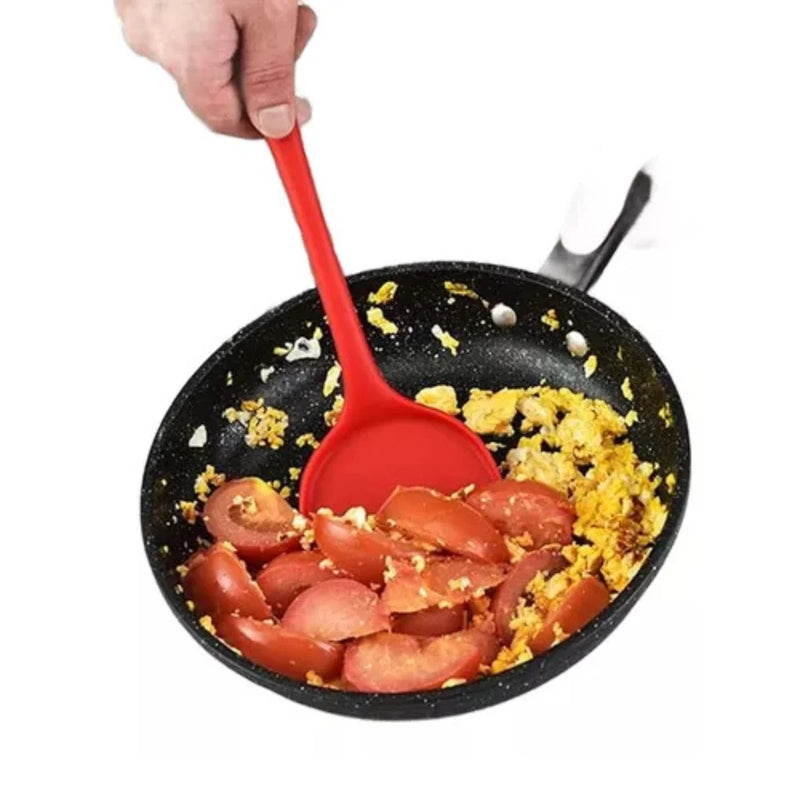 Kit Espatula Aberta + Espatula Fechada + Espatula Redonda.Utensilios de Cozinha Silicone Cabo Silicone 3 Unidades