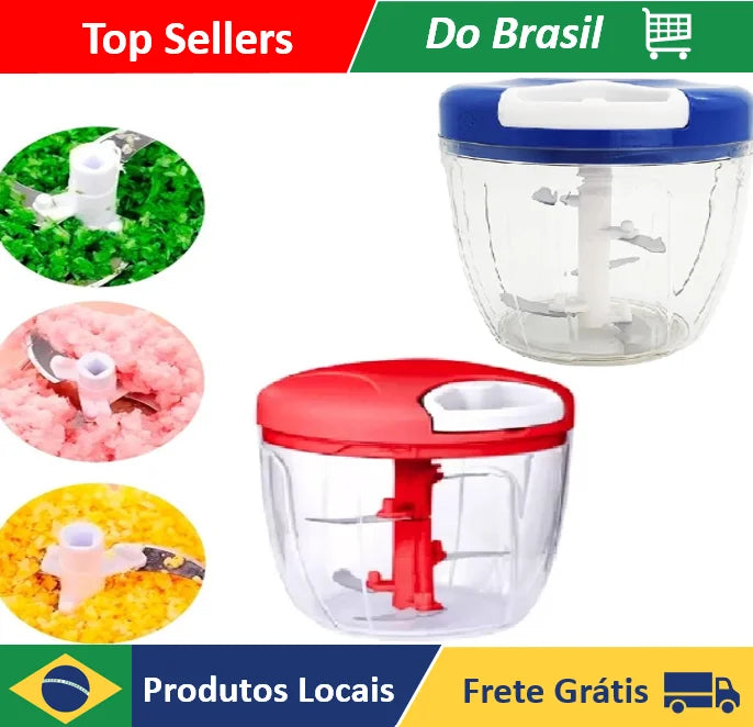 Mini Processador de Alimentos Neverdie – 900ml, Grande, com 5 Lâminas