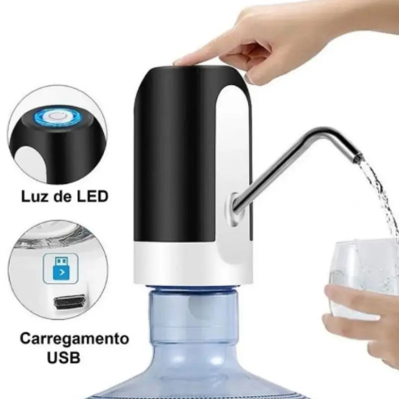 Bomba Elétrica Universal com Carregamento USB para Galão/Garrafa de Água Digital
