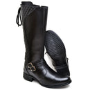 Bota Feminina de Cano Longo Ajustável com Zíper – Tamanho 33 a 40