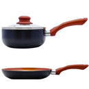 Conjunto de Panelas Antiaderentes Cerâmicas 10 Peças, Cabos Resistentes ao Calor, Para Uso Doméstico Vegas