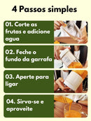 KIT 3 CONJUNTOS Mini Liquidificadores Elétricos Portátil 380mL Recarregável Prático Suco de Frutas Smoothie CORES ALEATÓRIOS