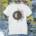 Camiseta Masculina GuGi – Disco de Vinil, Caixas de Som, Música Retro Rock Anos 70, CM01